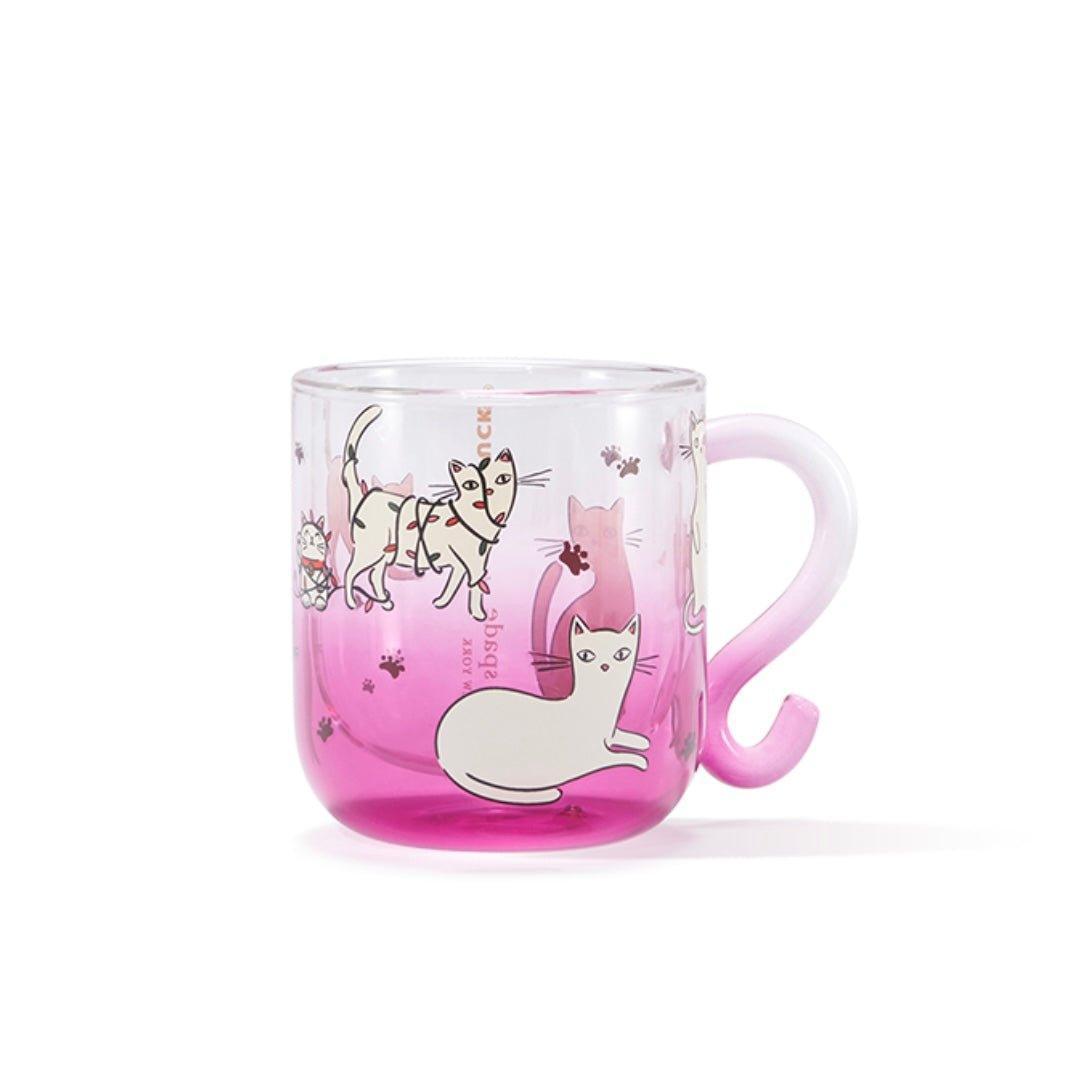 Starbucks 275ml/9oz Kate Spade’s Kitty Glass Cup - Ann Ann Starbucks