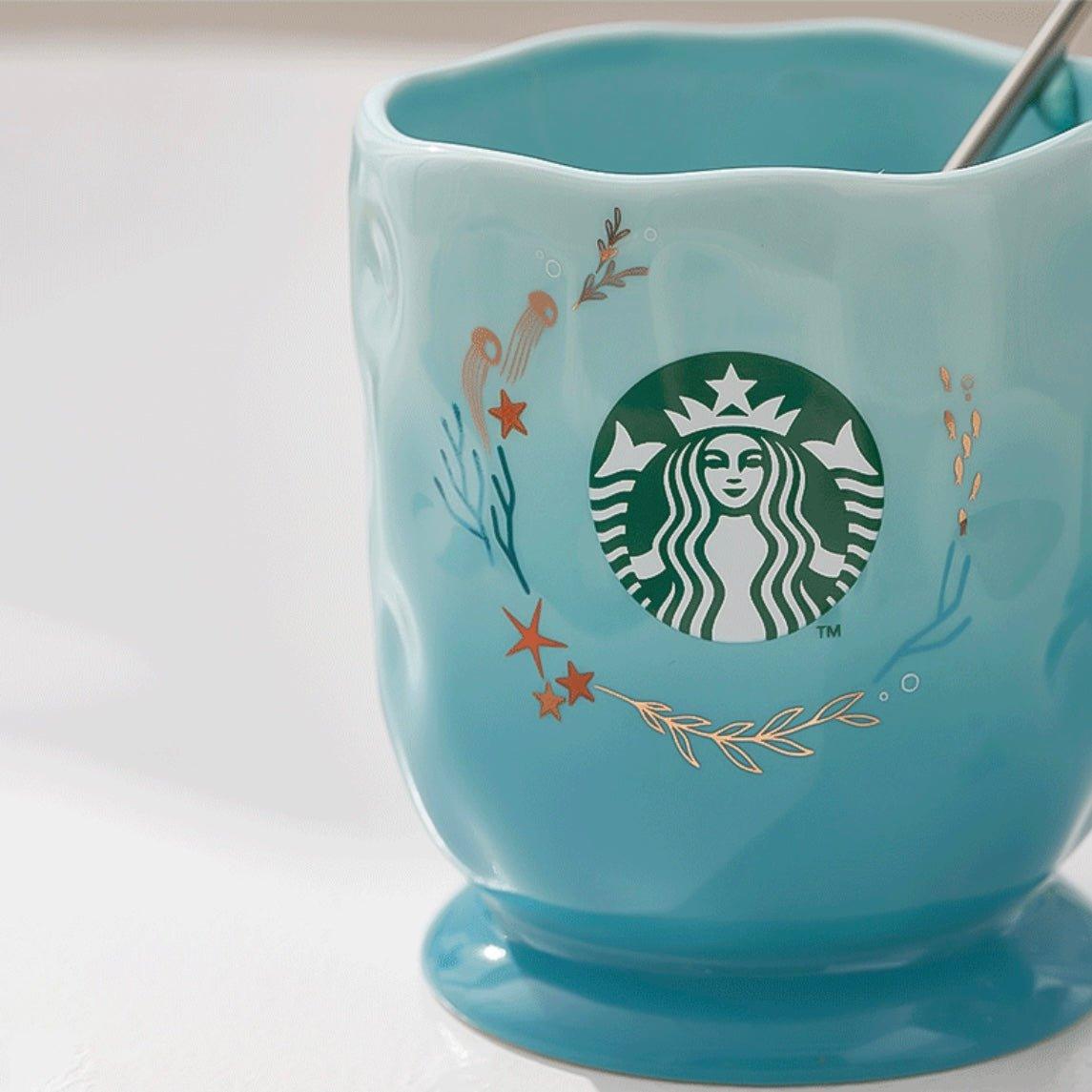 Starbucks 285ml/10oz Ceramic Mug with Siren Stirrer - Ann Ann Starbucks