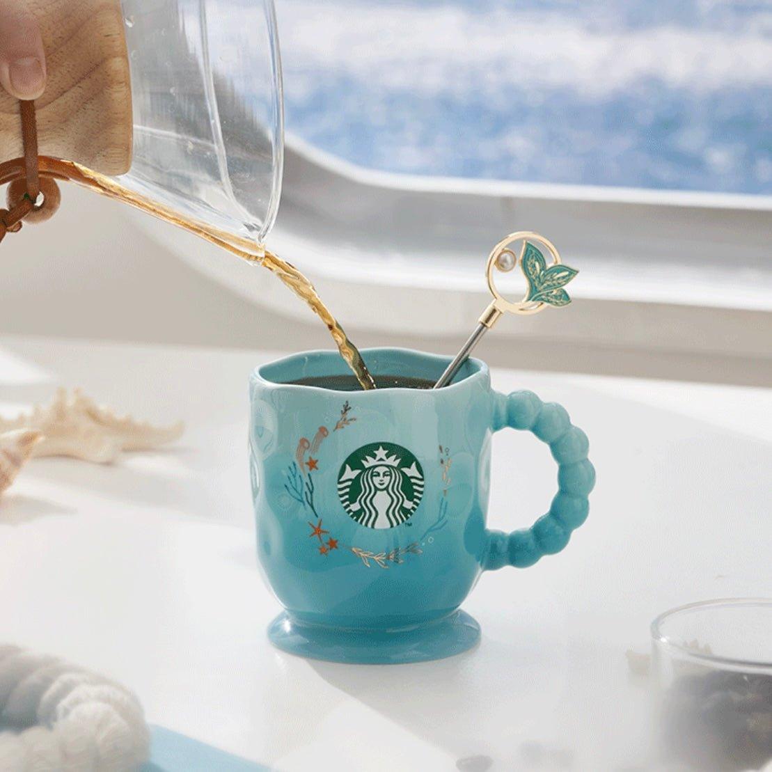 Starbucks 285ml/10oz Ceramic Mug with Siren Stirrer - Ann Ann Starbucks