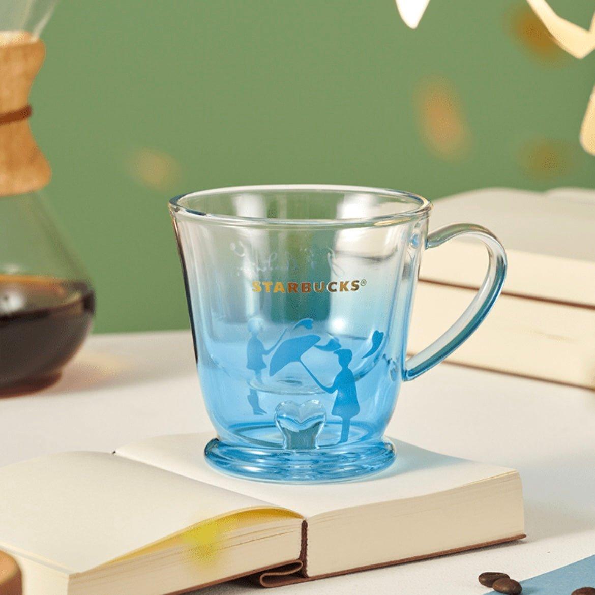 Starbucks 315ml/12oz Gradient Blue Glass Cup - Ann Ann Starbucks