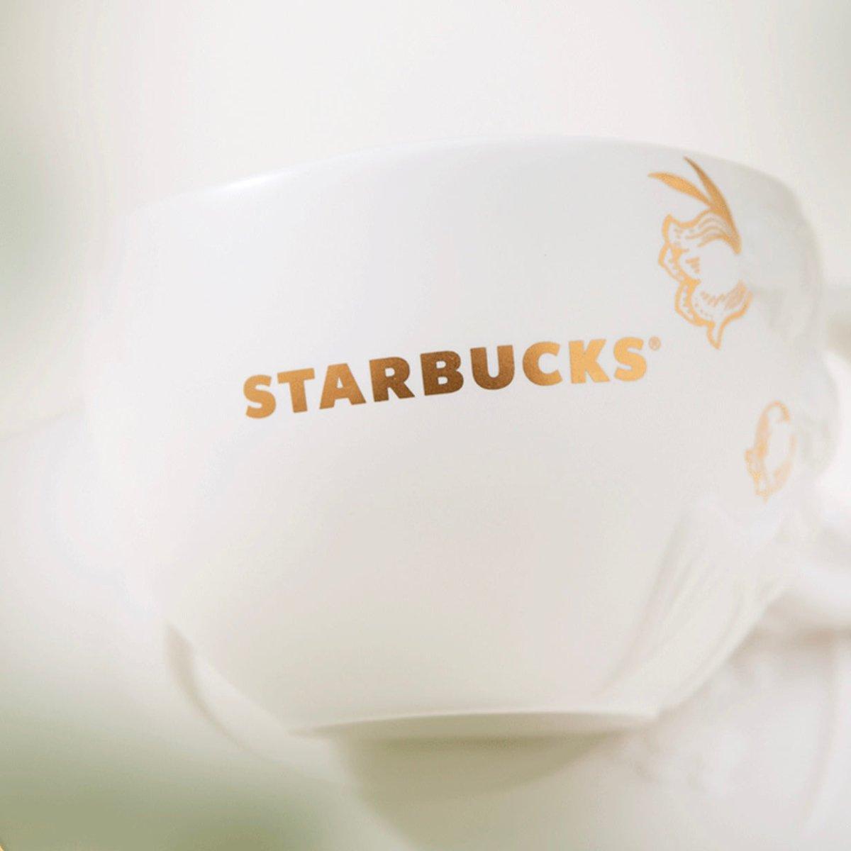 Starbucks 330ml/11oz Graceful Bellflower Crafted Ceramic Mug with Saucer - Ann Ann Starbucks