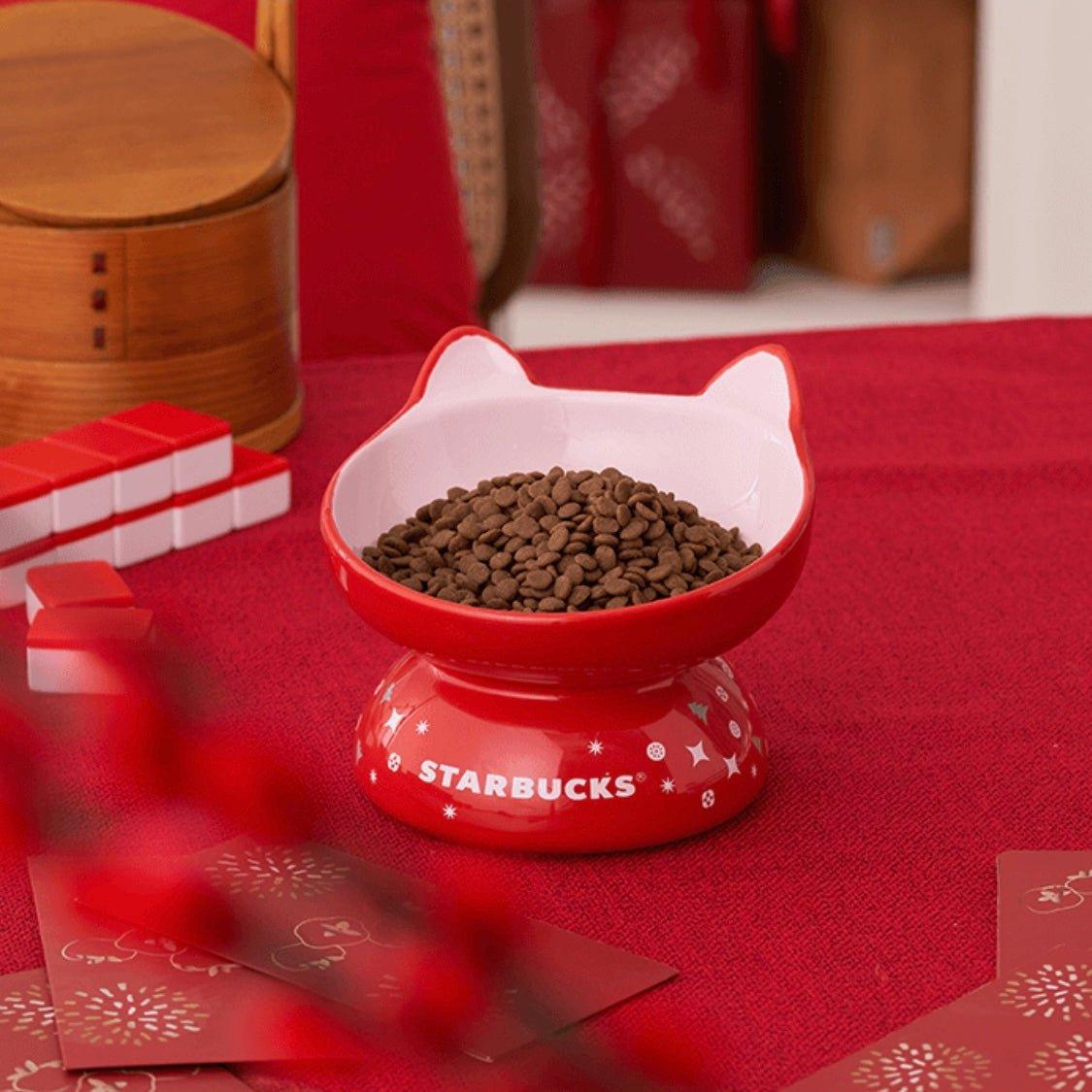 Starbucks 330ml/11oz New Year Exquisite Pet Bowl - Ann Ann Starbucks