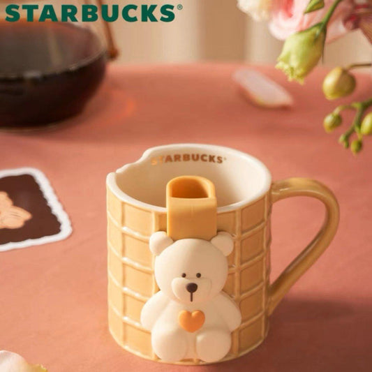 Starbucks 335ml/11oz Biscuit Crafted Ceramic Mug with Tea Funnel - Ann Ann Starbucks