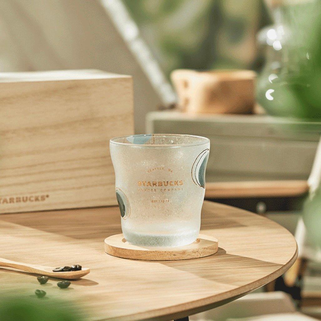 Starbucks 335ml/11oz Transparent Glass Cup Wooden Saucer with Wonder Gift Box - Ann Ann Starbucks