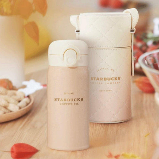 Starbucks 350ml/12oz Classic Logo Double-Opening Thermos with Sleeve - Ann Ann Starbucks