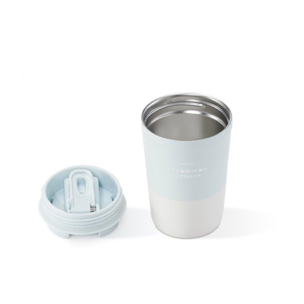 Starbucks 355ml/12oz Blue White Minimalistic Travelling Cup - Ann Ann Starbucks