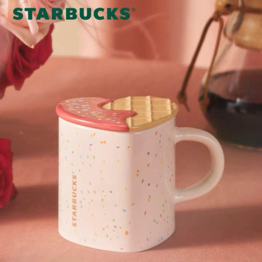 Starbucks 355ml/12oz Ceramic Cup with Hearty Biscuit Cup Cover - Ann Ann Starbucks