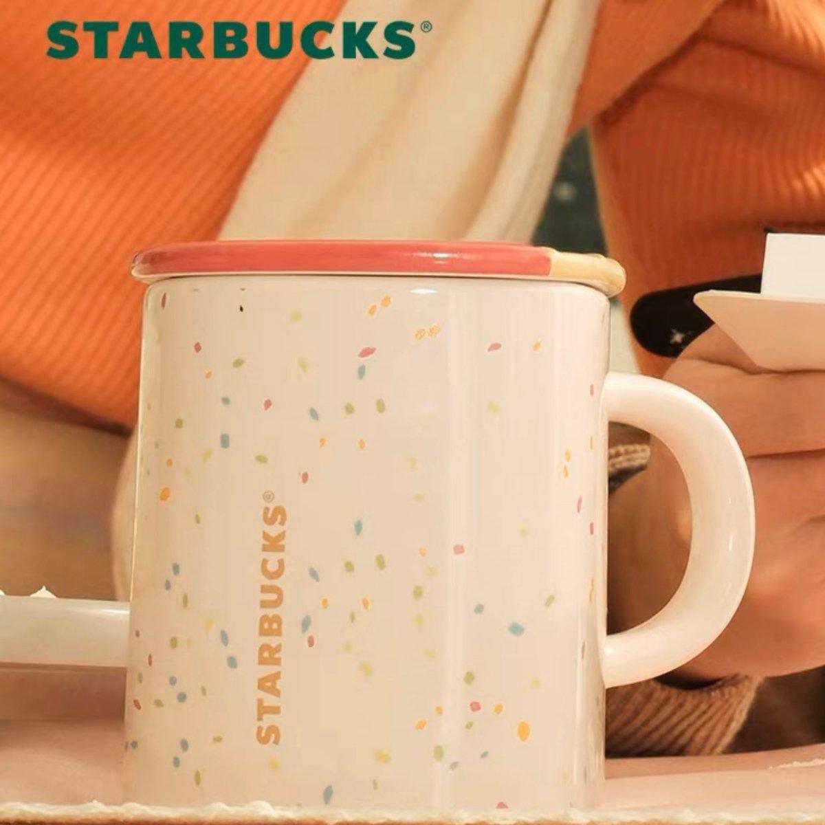 Starbucks 355ml/12oz Ceramic Cup with Hearty Biscuit Cup Cover - Ann Ann Starbucks