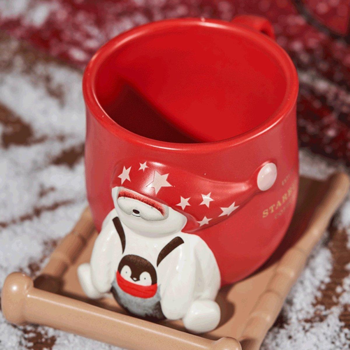 Starbucks 355ml/12oz Polar Bear Sledding Ceramic Cup - Ann Ann Starbucks