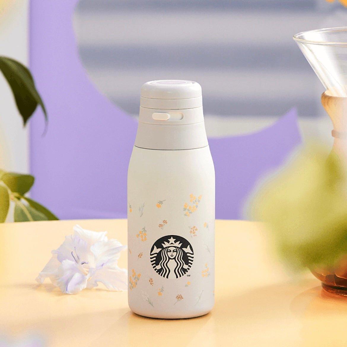 Starbucks 355ml/14oz Flowery Stainless Steel Bottle - Ann Ann Starbucks