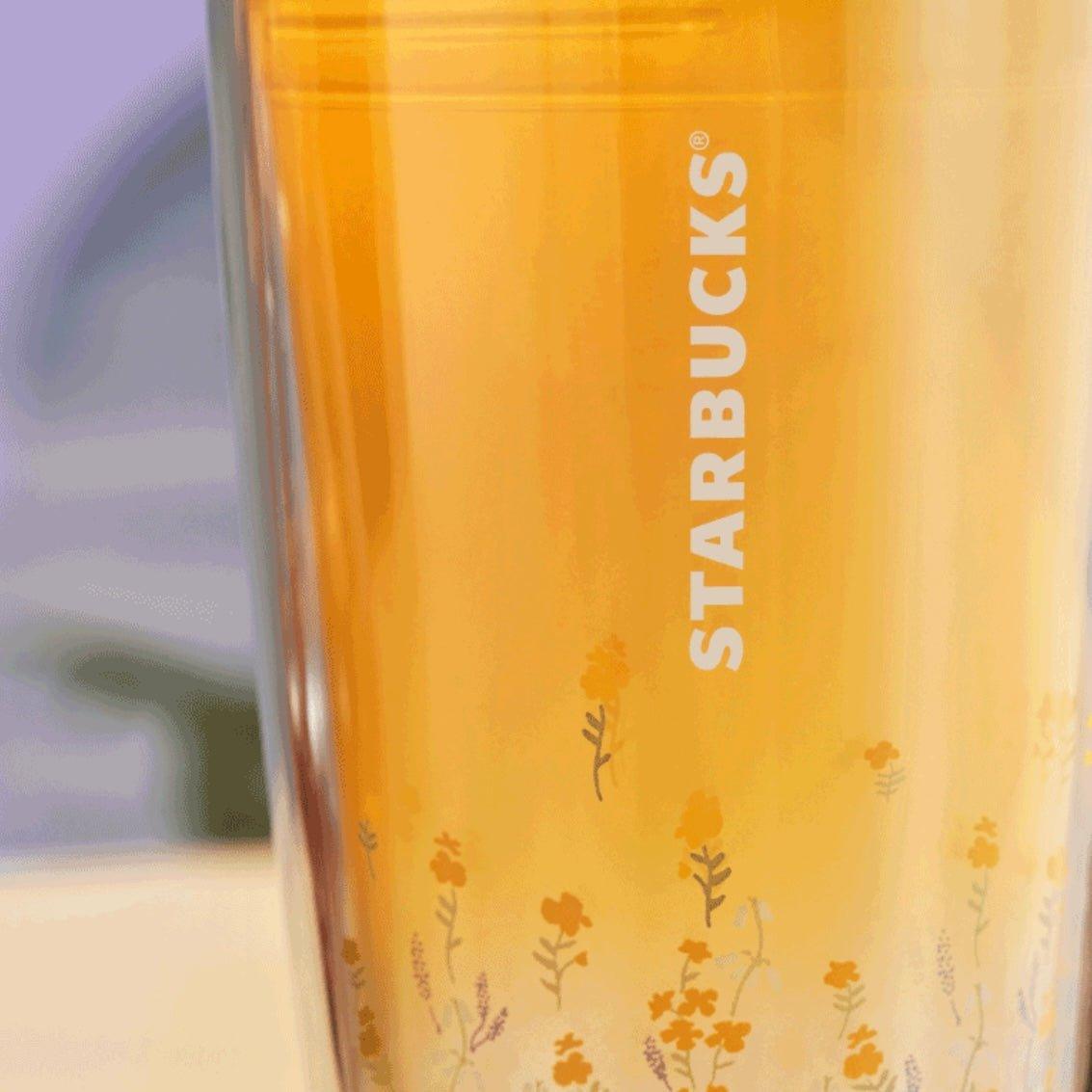 Starbucks 355ml/14oz Gradient Flowery Plastic Cup - Ann Ann Starbucks