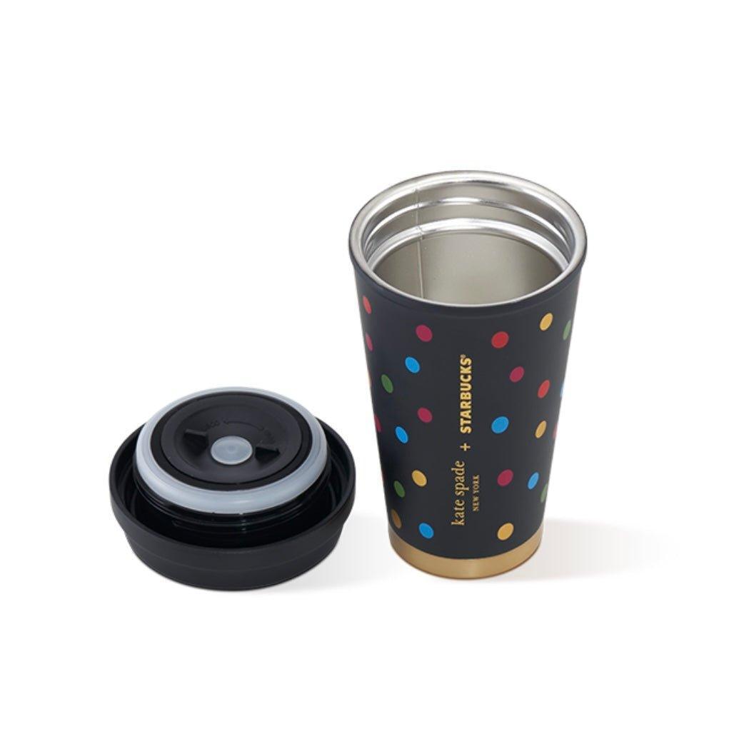 Starbucks 370ml/13oz Polka Dots Stainless Steel Travelling Cup with Sleeve - Ann Ann Starbucks