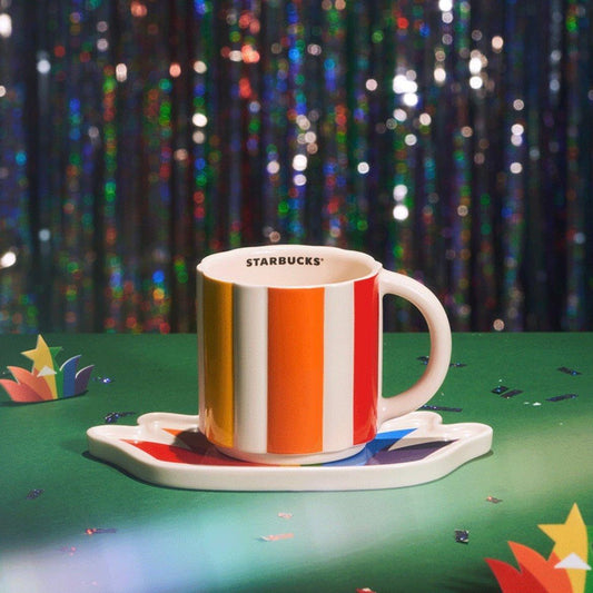 Starbucks 370ml/13oz Pride Love Ceramic Mug with Saucer - Ann Ann Starbucks