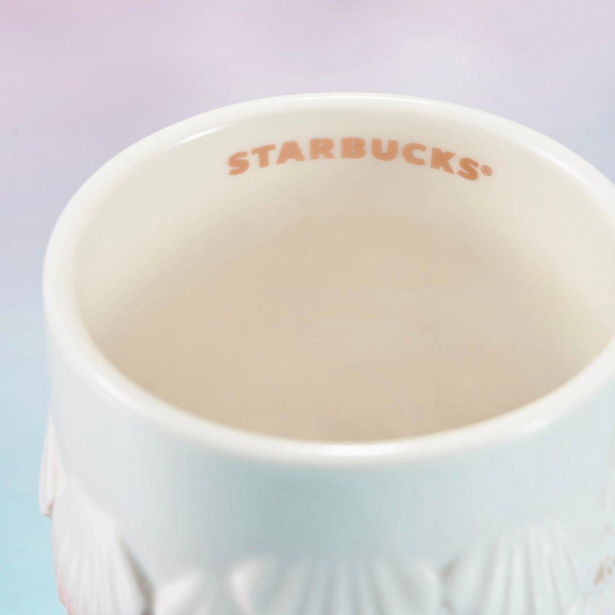 Starbucks 414ml/14oz Anniversary Phantom Pink Gradient Embossed Mermaid Scale Ceramic Mug - Ann Ann Starbucks