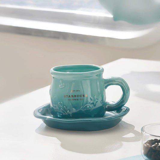 Starbucks 414ml/14oz Ceramic Mug with Saucer - Ann Ann Starbucks