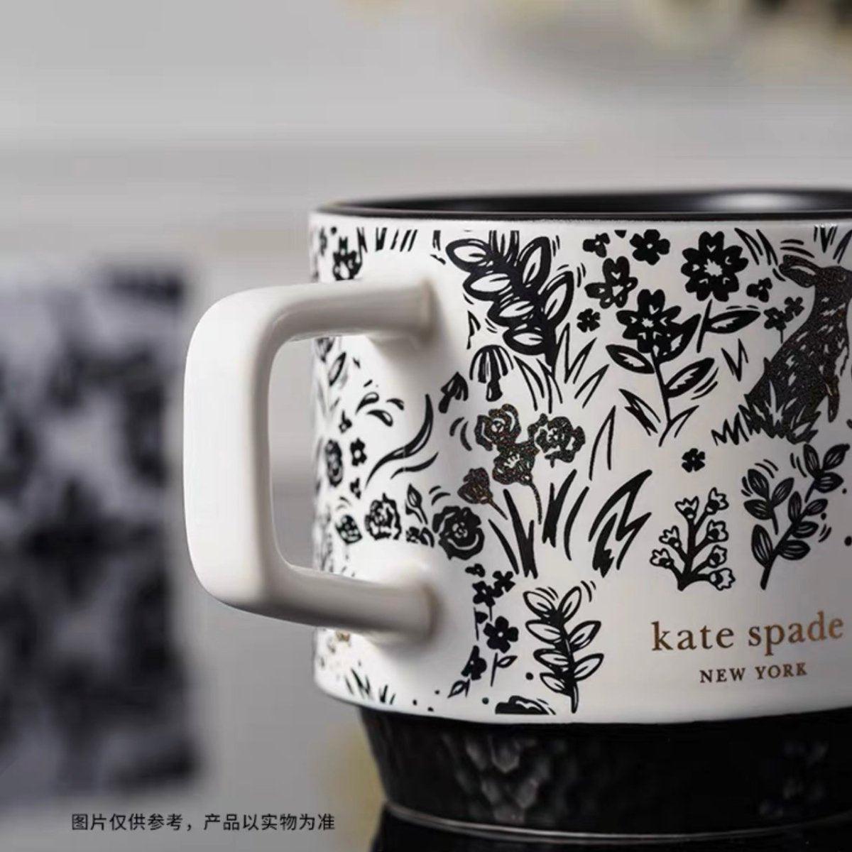 Starbucks 414ml/14oz Kate Spade Ceramic Mug with Stirrer - Ann Ann Starbucks