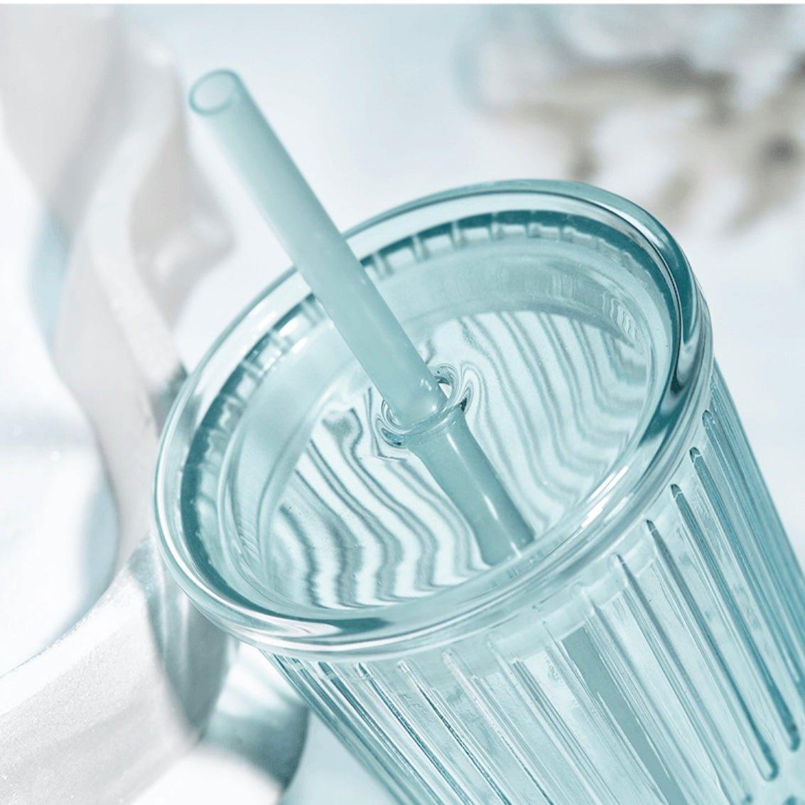 Starbucks 470ml/16oz Clear Blue Glass Straw Cup - Ann Ann Starbucks