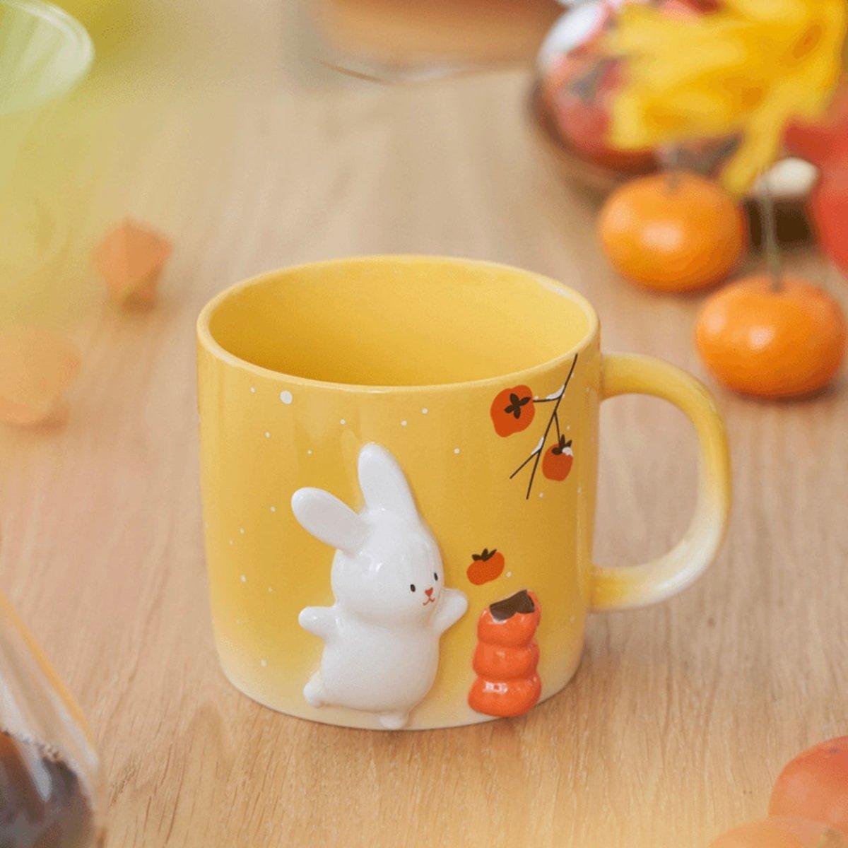 Starbucks 473ml/16oz Chinese New Year Crafted Winter Rabbit Ceramic Mug - Ann Ann Starbucks