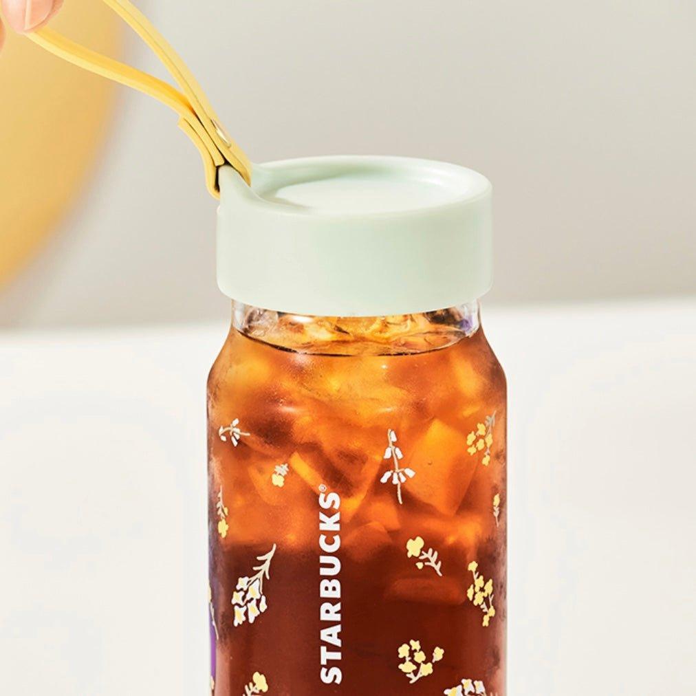 Starbucks 473ml/16oz Flowery Plastic Bottle with Strap - Ann Ann Starbucks