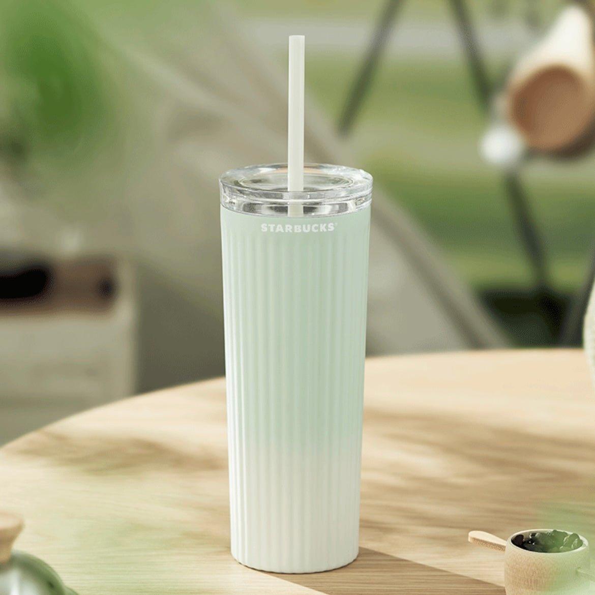 Starbucks 473ml/16oz Mint Green Gradient Stainless Steel Straw Cup - Ann Ann Starbucks