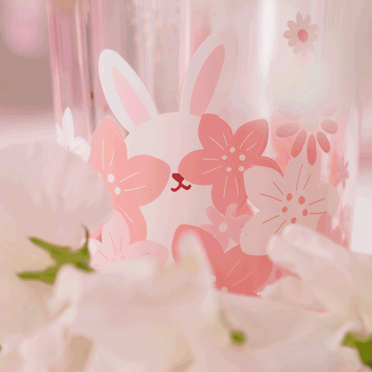 Starbucks 591ml/20oz Bunny Flora Doubled-Wall Glass Straw Cup - Ann Ann Starbucks