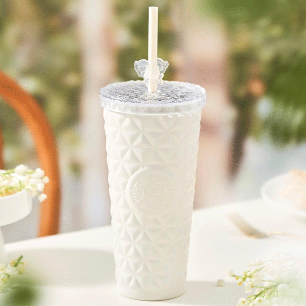 Starbucks 591ml/20oz Graceful Bellflower Jewelled Straw Cup - Ann Ann Starbucks