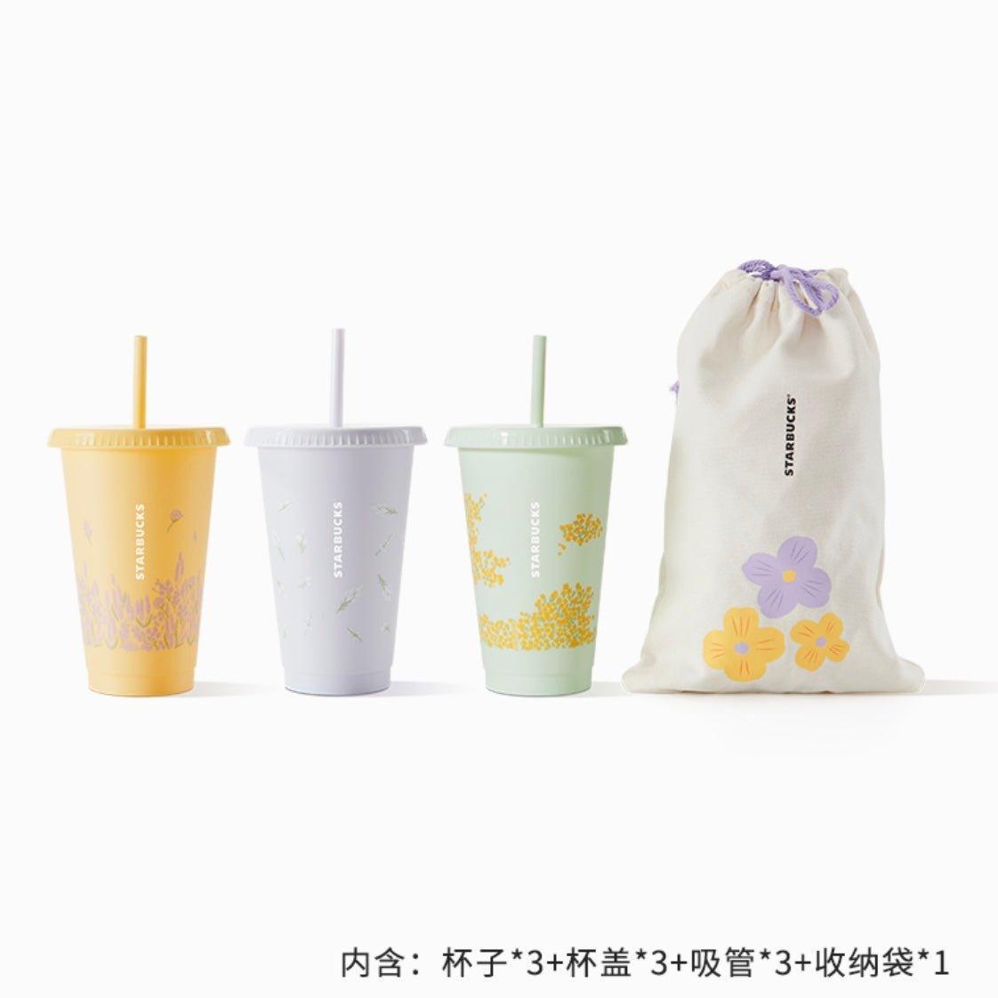 Starbucks 591ml/20oz Set of 3 Plastic Cups (with drawstring bag) - Ann Ann Starbucks