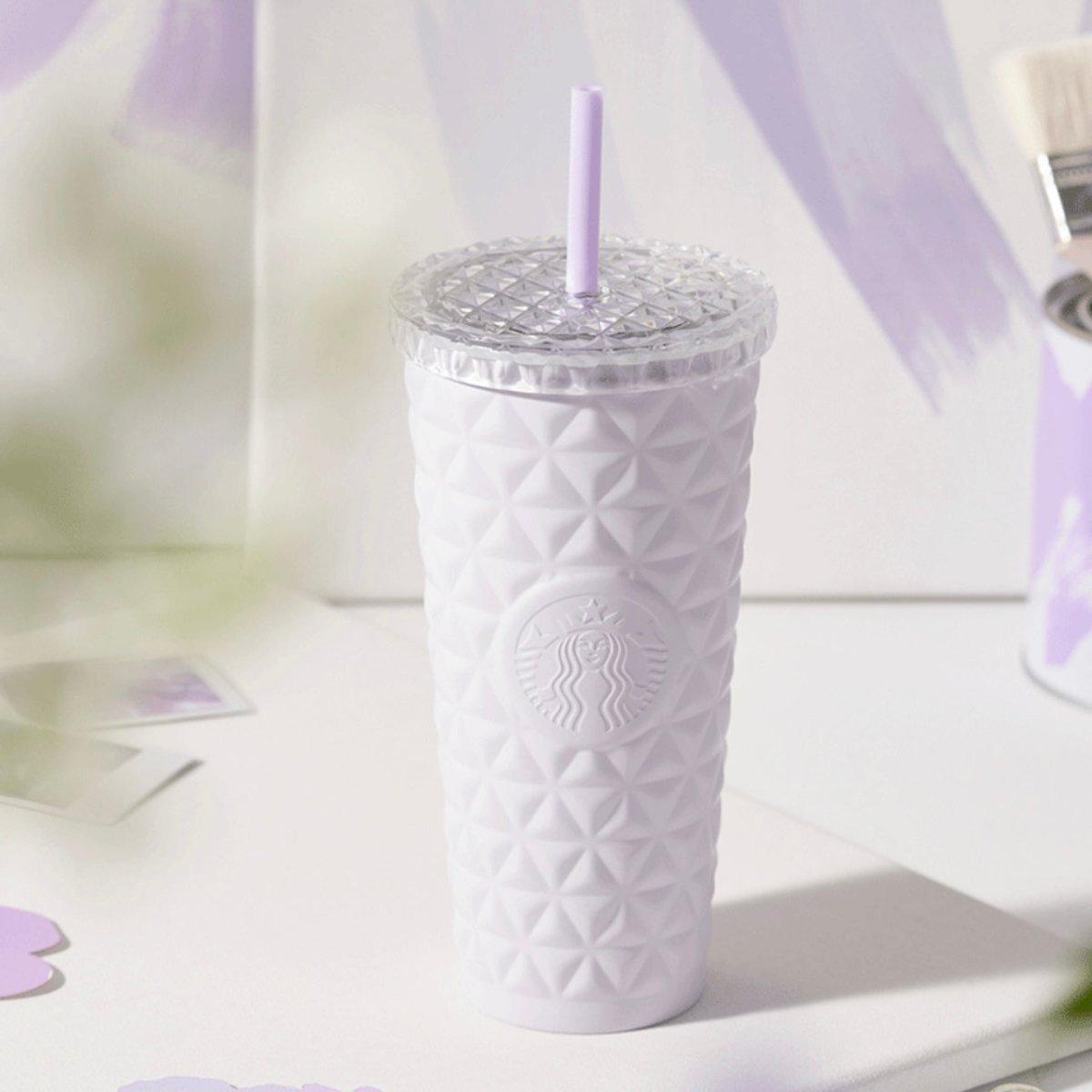 Starbucks 591ml/20oz Soft Purple Jewelled Straw Cup - Ann Ann Starbucks