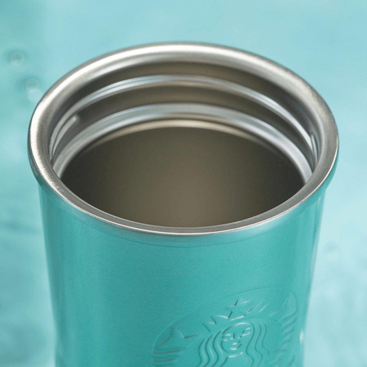 Starbucks 610ml/21oz Anniversary Ocean Blue Embossed Mermaid Scale Stainless Steel Cup - Ann Ann Starbucks