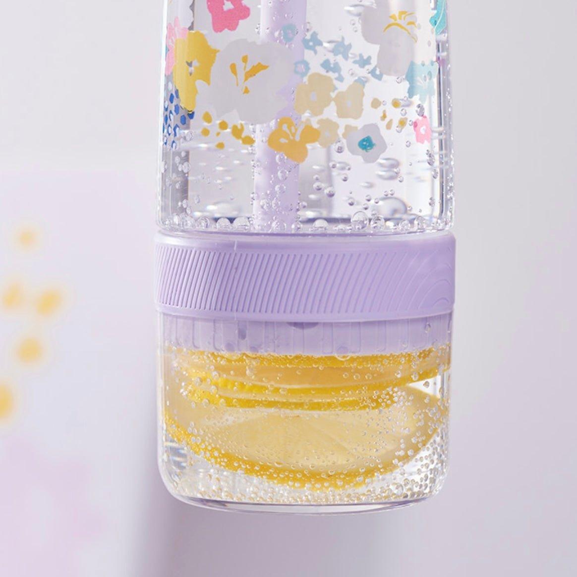 Starbucks 700ml/24oz Transparent Flowery Plastic Sippy Bottle - Ann Ann Starbucks