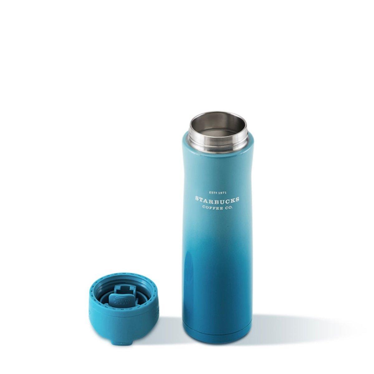 Starbucks 710ml/24oz Gradient Blue Contigo Stainless Steel Bottle - Ann Ann Starbucks