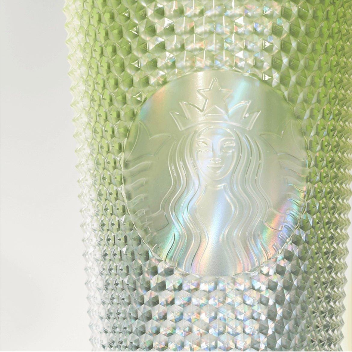 Starbucks 710ml/24oz Gradient Green Studded Cold Cup - Ann Ann Starbucks