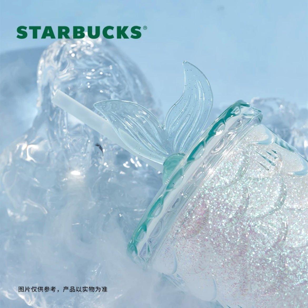 Starbucks 710mo/24oz Blue Glitter Mermaid Tail Straw Cup - Ann Ann Starbucks