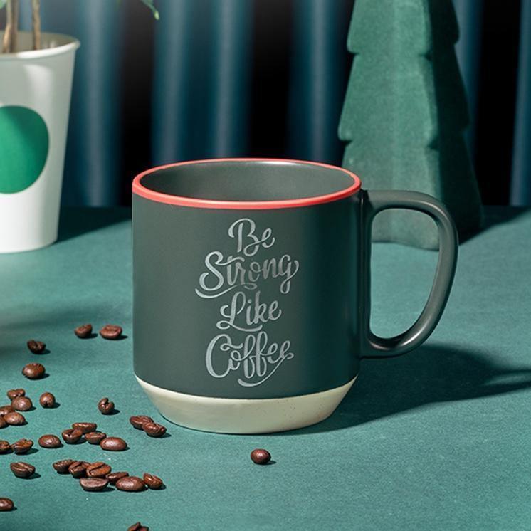 Starbucks Be Strong Like Coffee Leaf Green Ceramic Mug (Starbucks China Mint 2021 Edition) - Ann Ann Starbucks