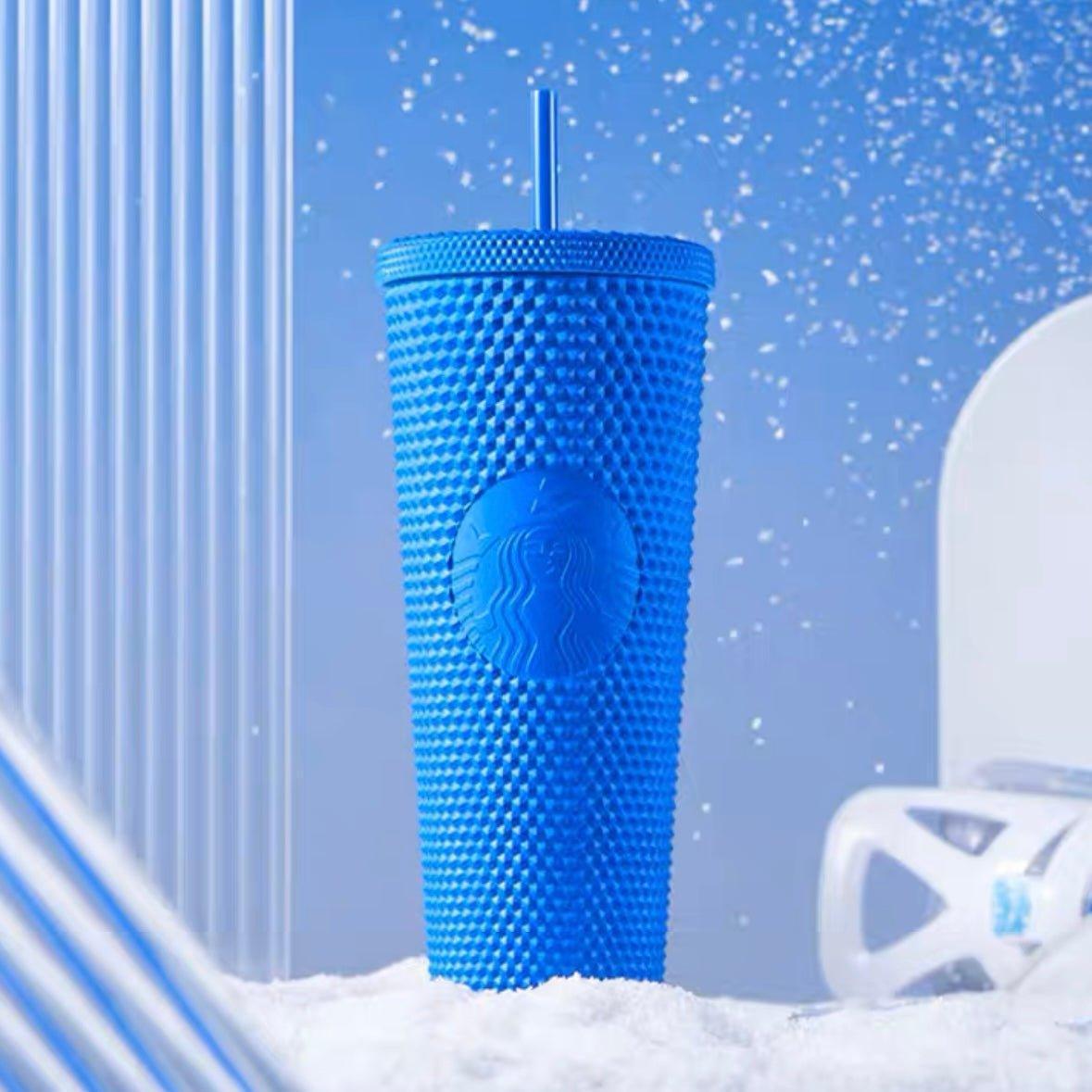 Starbucks China 2022 Christmas Klein Blue Studded 24OZ Venti Tumbler Straw Cup - Ann Ann Starbucks