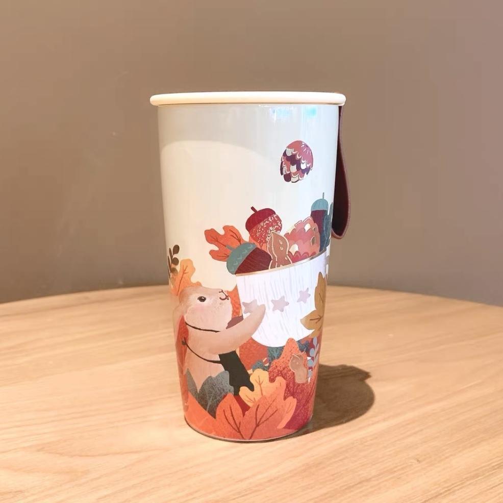 Starbucks China Autumn Leaves and Rabbit Stainless Steel Cup (Starbucks Autumn Forest Edition) - Ann Ann Starbucks