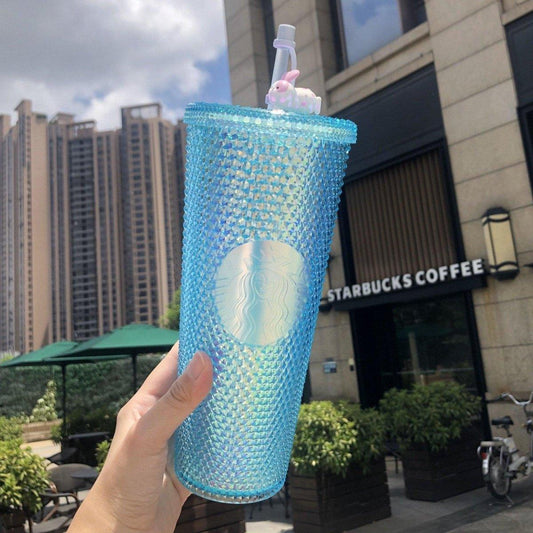 Starbucks China Mid Autumn Edition Baby Blue Studded Tumbler Cup - Ann Ann Starbucks