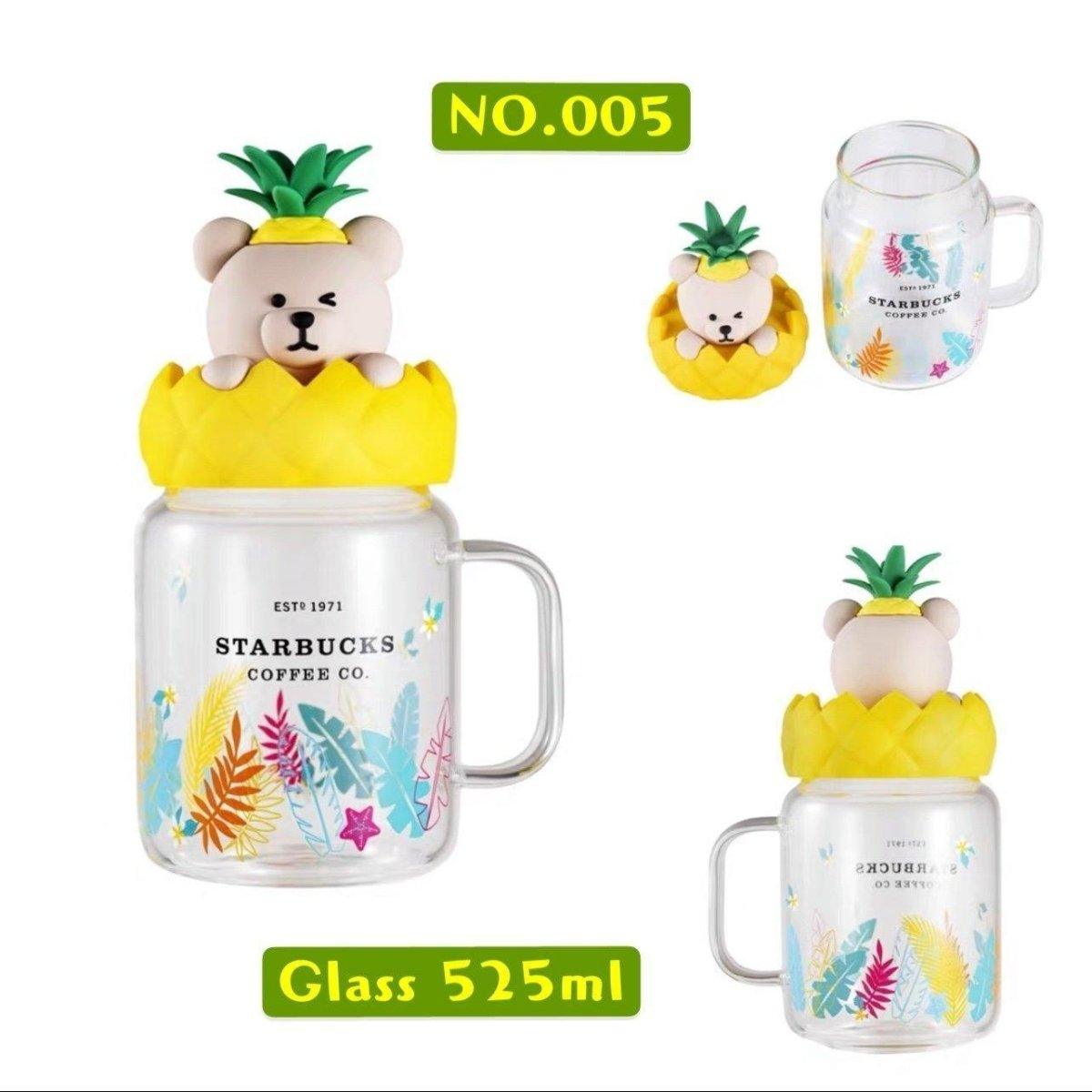 Starbucks China Pinapple Mason Glass Mug - Ann Ann Starbucks