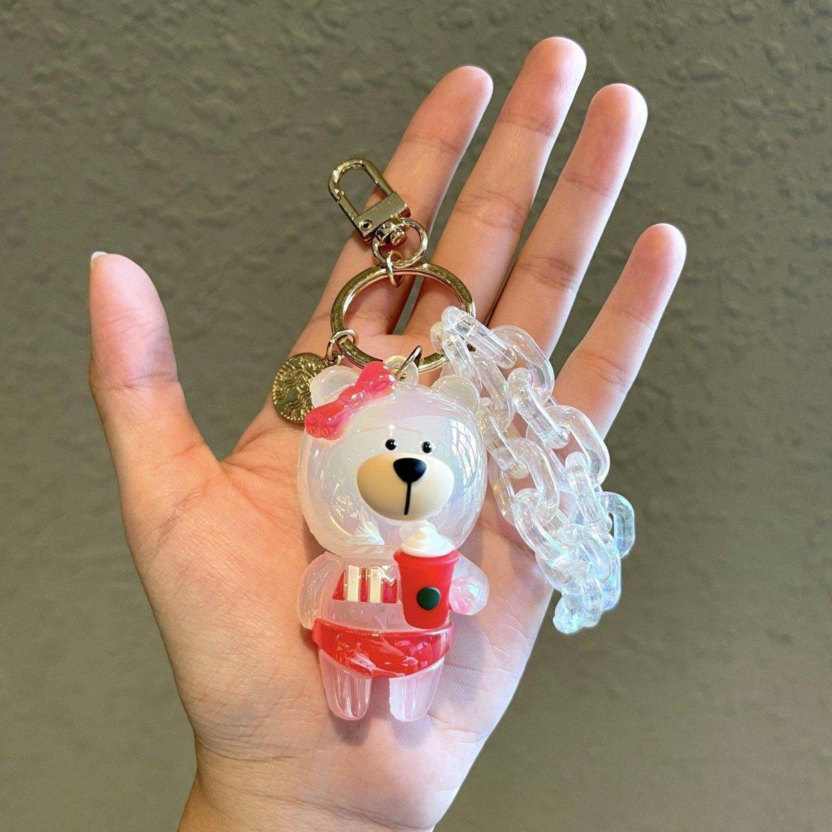 Starbucks China Pink Bear Keychain - Ann Ann Starbucks