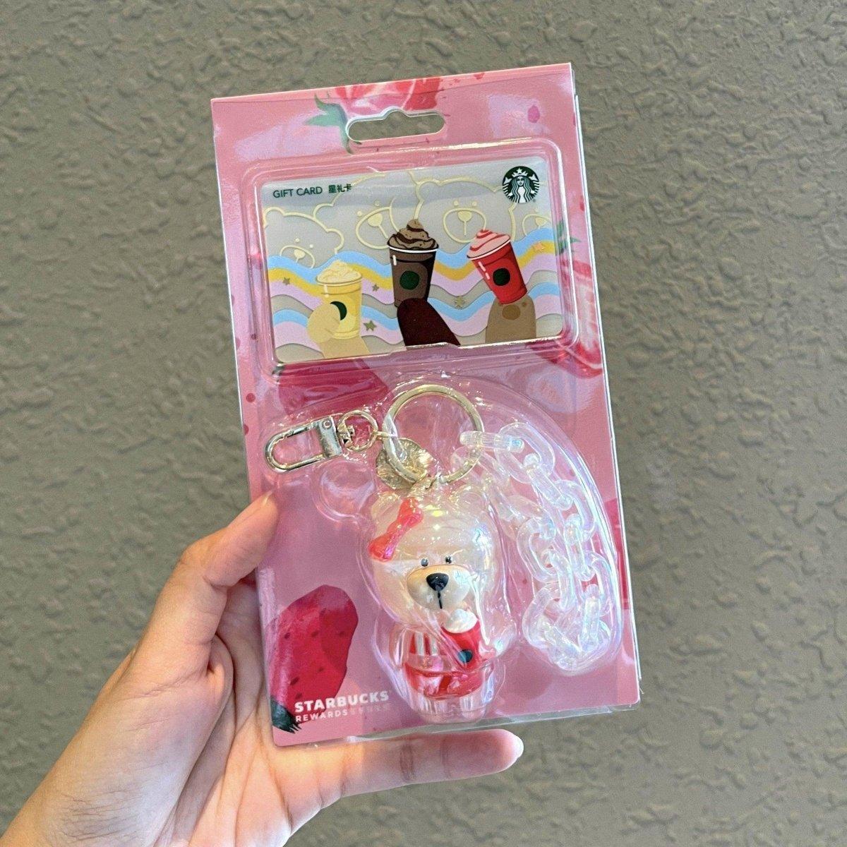 Starbucks China Pink Bear Keychain - Ann Ann Starbucks