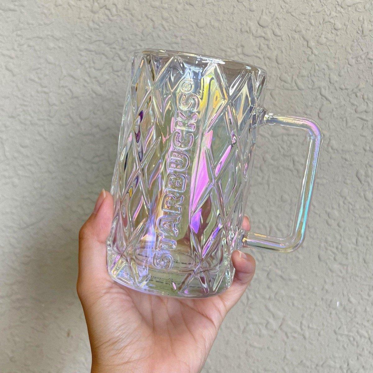 Starbucks China Purple Starry Summer Night Iridescent Glass Cup - Ann Ann Starbucks