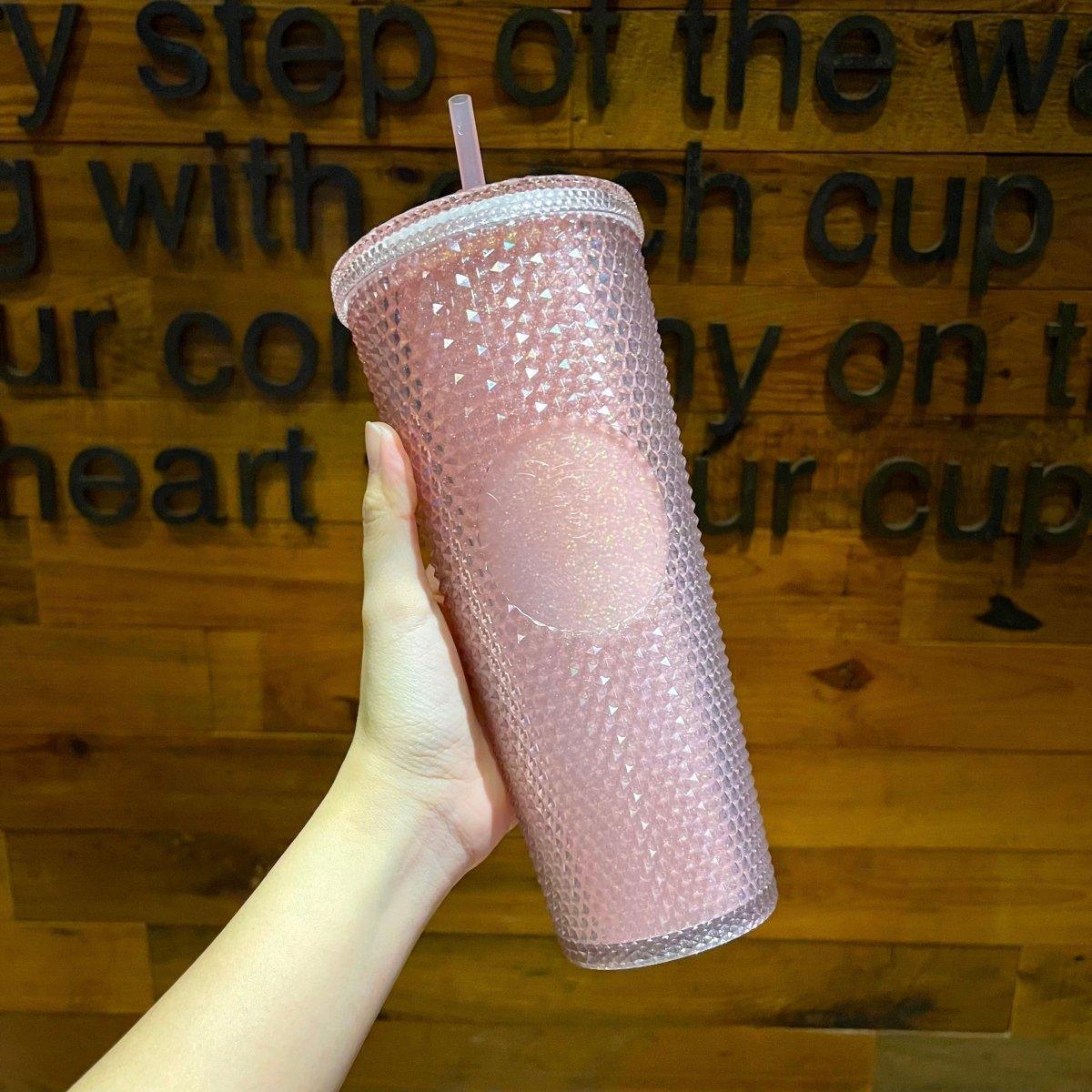 Starbucks China Sakura Pink Glitter Studded Cup 710ml / 24oz - Ann Ann Starbucks