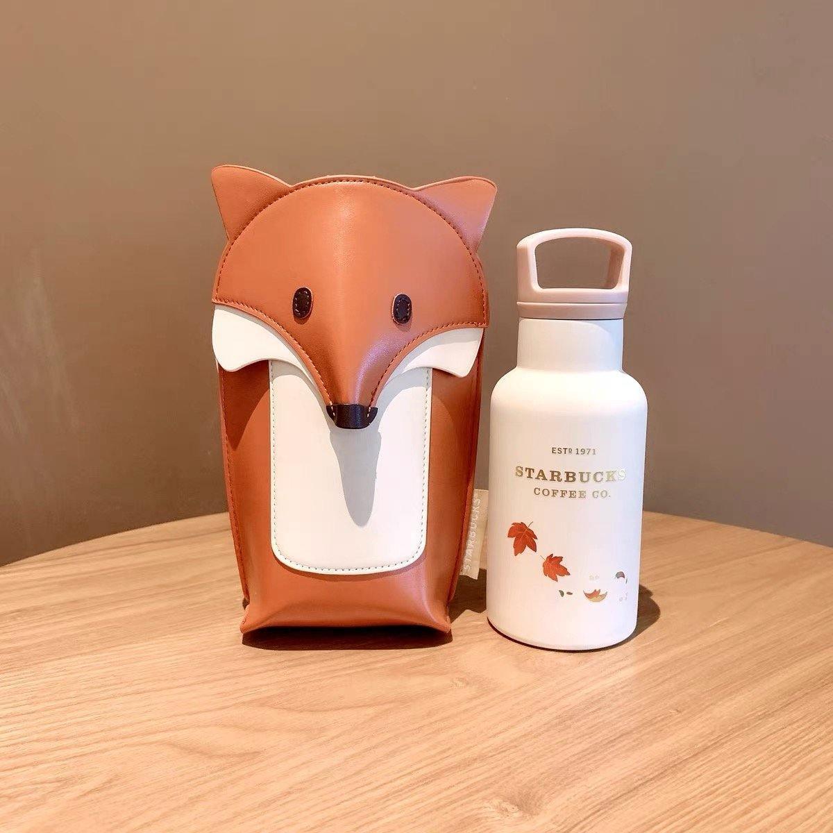 Starbucks China Stainless Steel Bottle Tumbler and Fox Bag Set - Ann Ann Starbucks