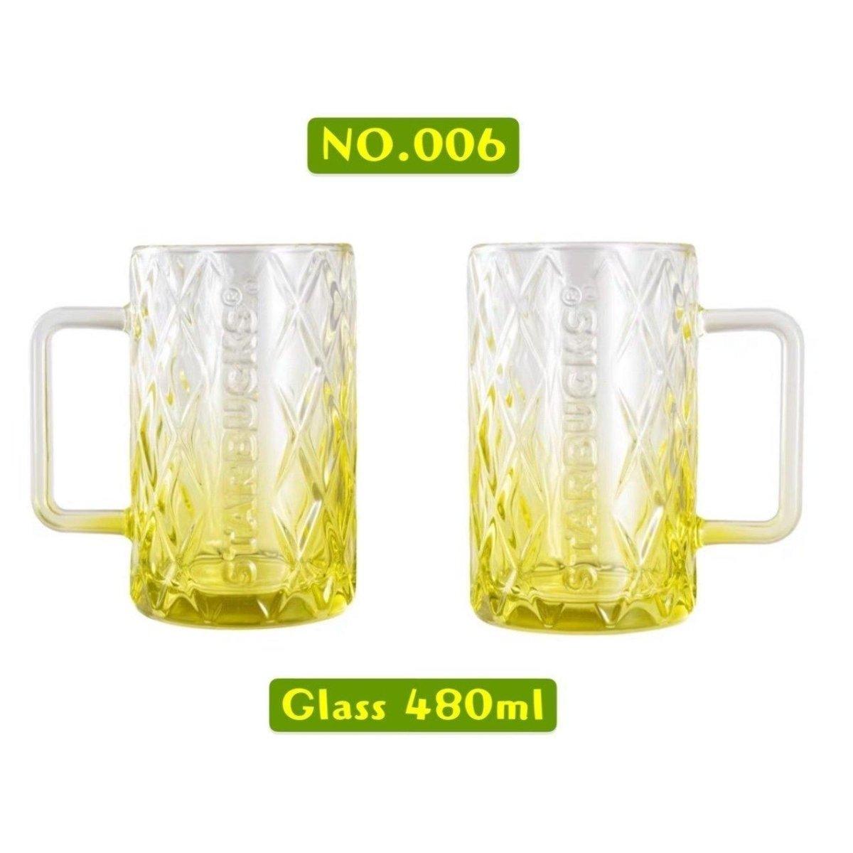 Starbucks China Yellow Gradient Glass - Ann Ann Starbucks