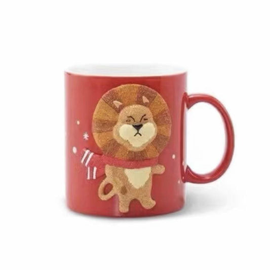 Starbucks Christmas Lion Ceramic Mug - Starbucks China Christmas 2021 - Ann Ann Starbucks