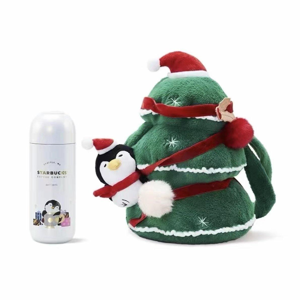 Starbucks Christmas Penguin Capsule Tumbler with Christmas Tree Bag - Starbucks China Christmas 2021 - Ann Ann Starbucks