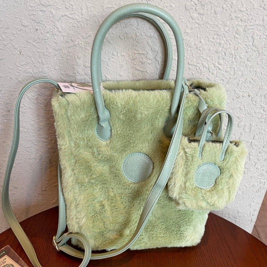 Starbucks Furry Light Green Bag (Lucky Bag) - Ann Ann Starbucks