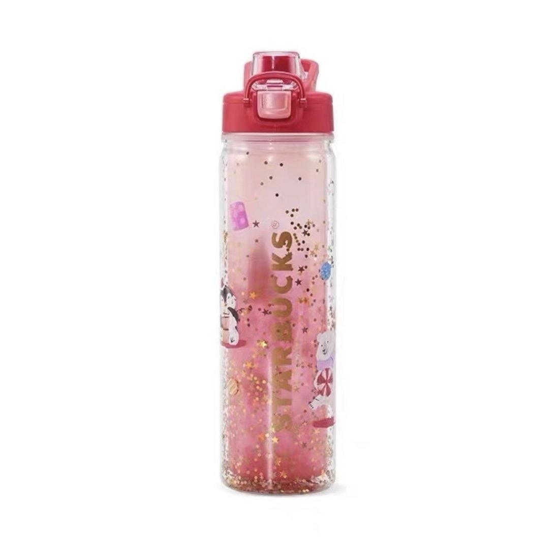 Starbucks Glitter Plastic Tumbler - Starbucks China Christmas 2021 - Ann Ann Starbucks