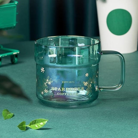 Starbucks Green Glass Cup (Starbucks China Mint 2021 Edition) - Ann Ann Starbucks