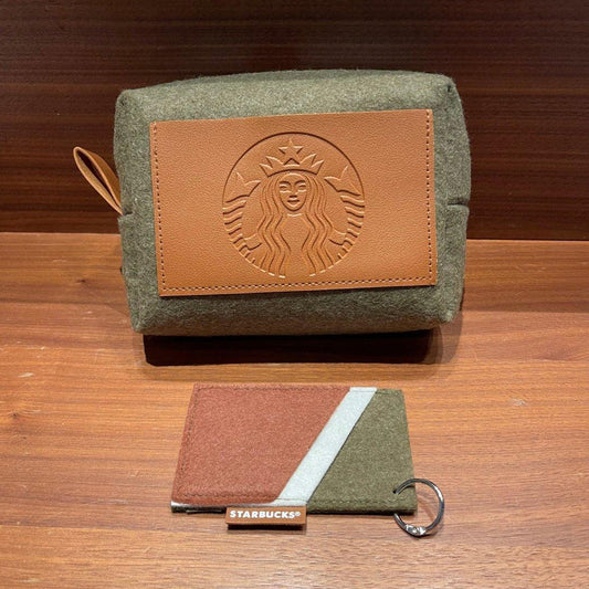 Starbucks Mini Handbag, Wallet and Card Holder (Green Brown) - Ann Ann Starbucks